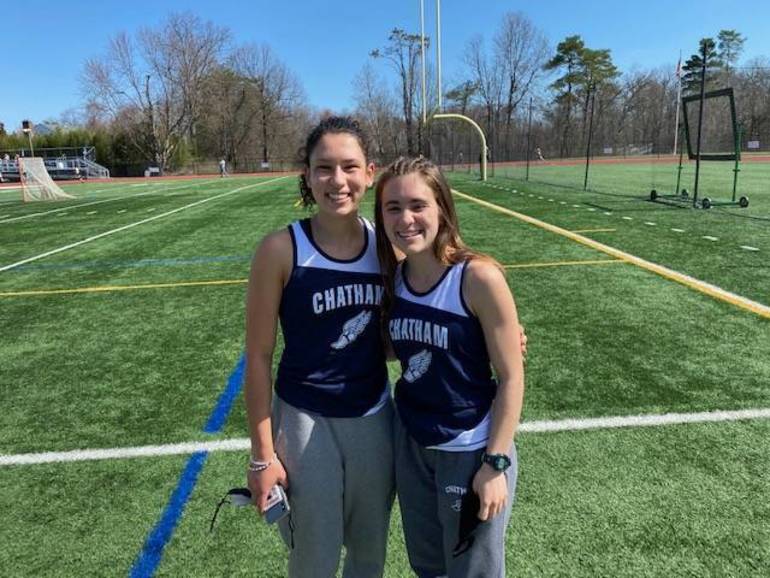 Track Stars Sophia Lally and Lauren Clark
